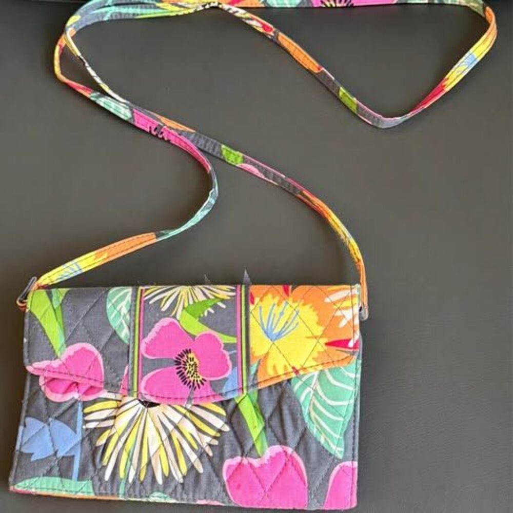 Vera Bradley All-In-One Crossbody Wallet in Jazzy Blooms 2012